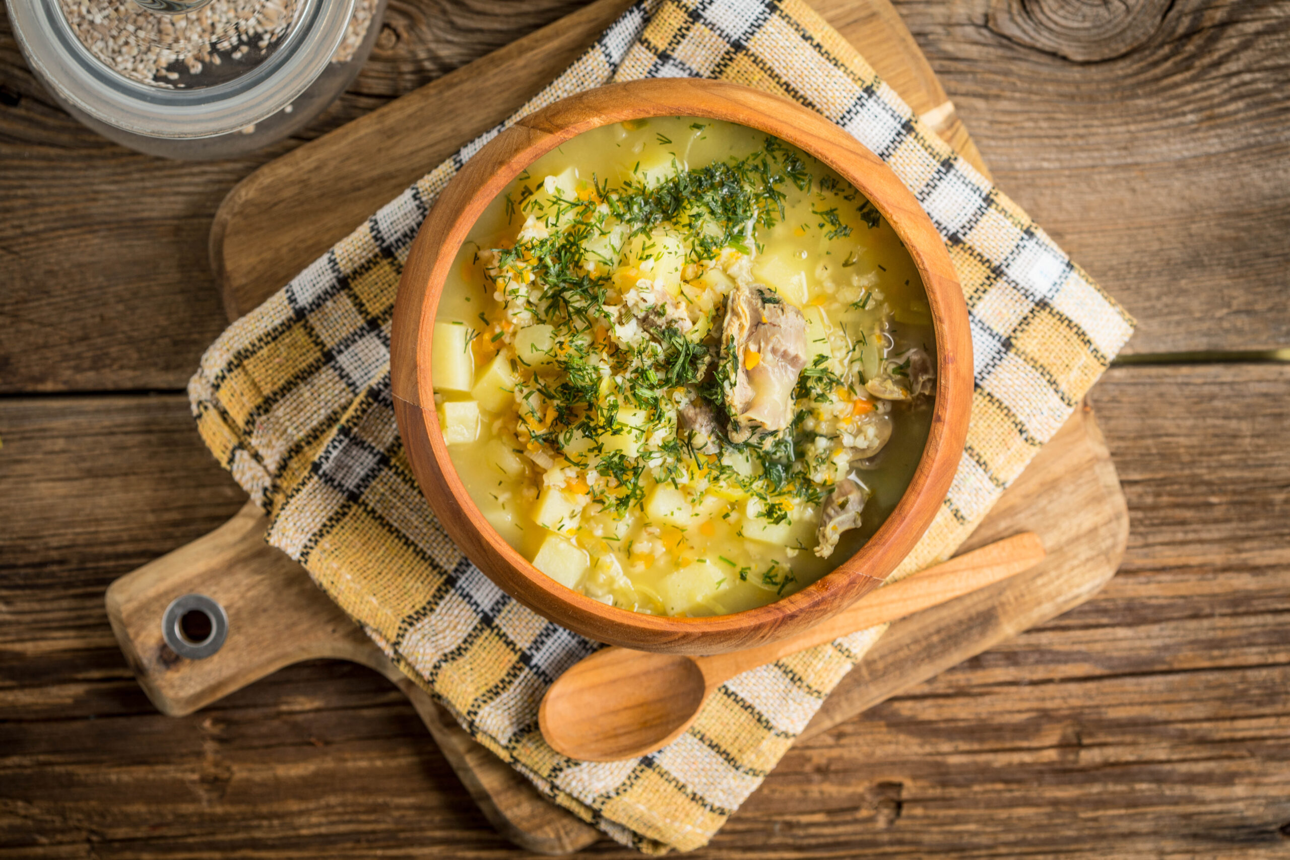 Barley and Chicken Gizzard Soup Recipe