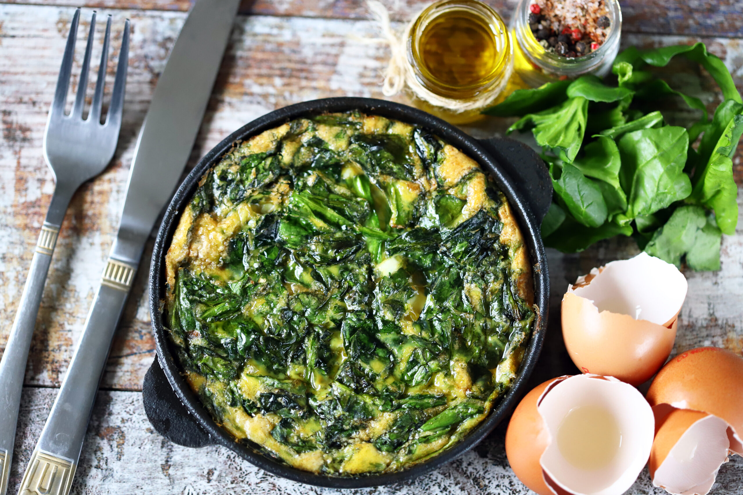 Healthy Omlette with Spinach Recipe