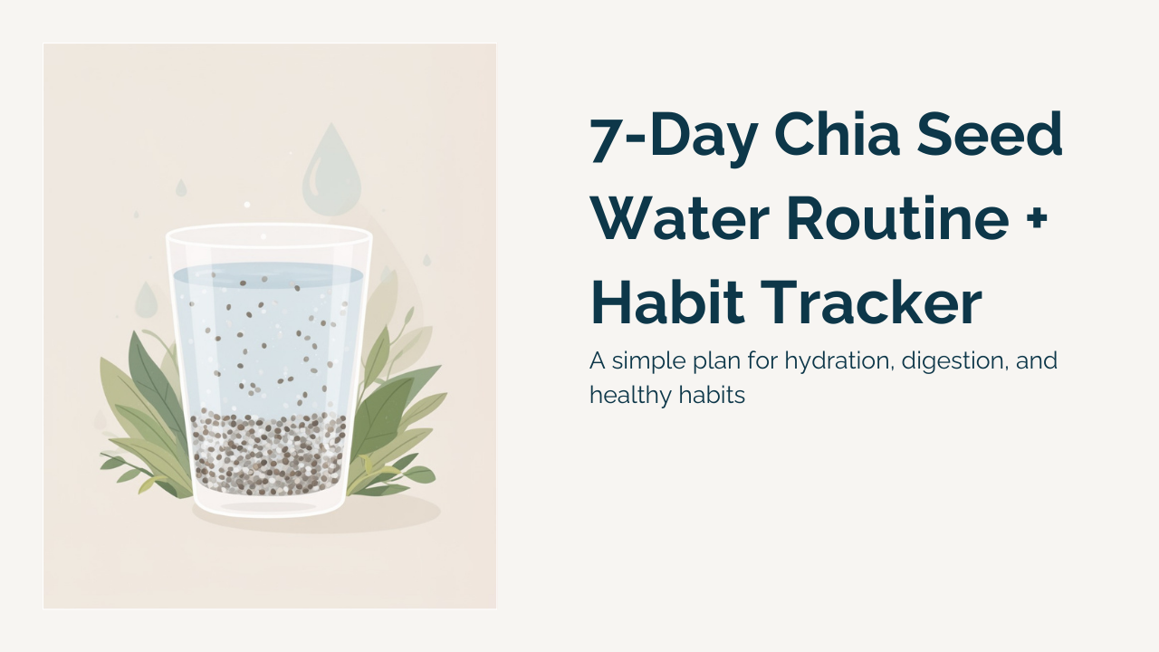 7-Day Chia Seed Water Routine + Habit Tracker