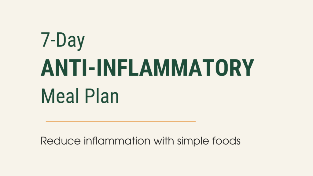 7-Day Anti-Inflammatory Meal Plan